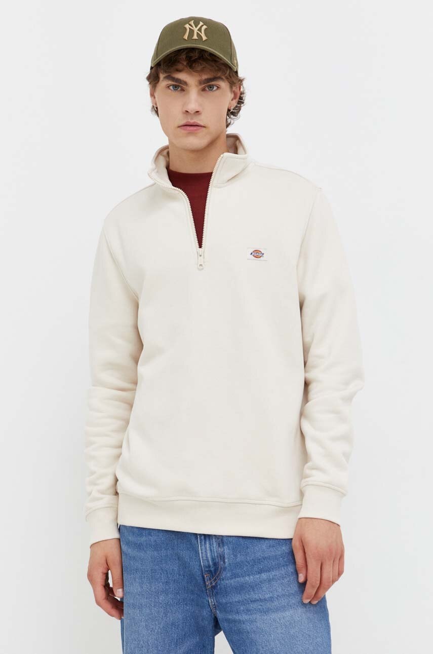 Dickies bluza barbati, culoarea bej, neted