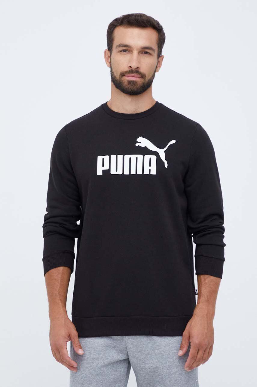 Mikina Puma pánská, černá barva, s potiskem - černá - Hlavní materiál: 66 % Bavlna