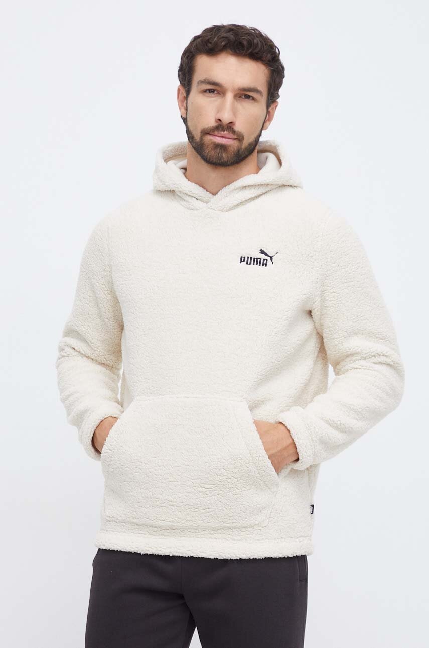 

Суичър Puma в бежово с качулка с изчистен дизайн, Бежов