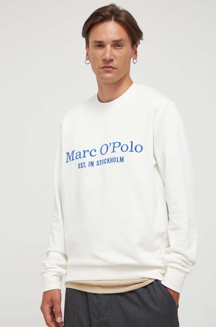 

Бавовняна кофта Marc O'Polo чоловіча колір бежевий з аплікацією
