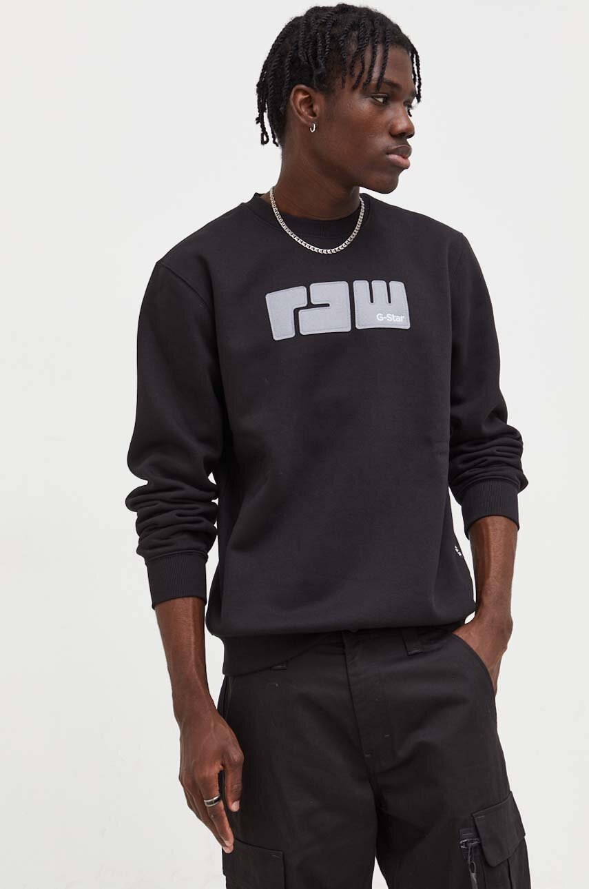 

Кофта G-Star Raw чоловіча колір чорний з аплікацією