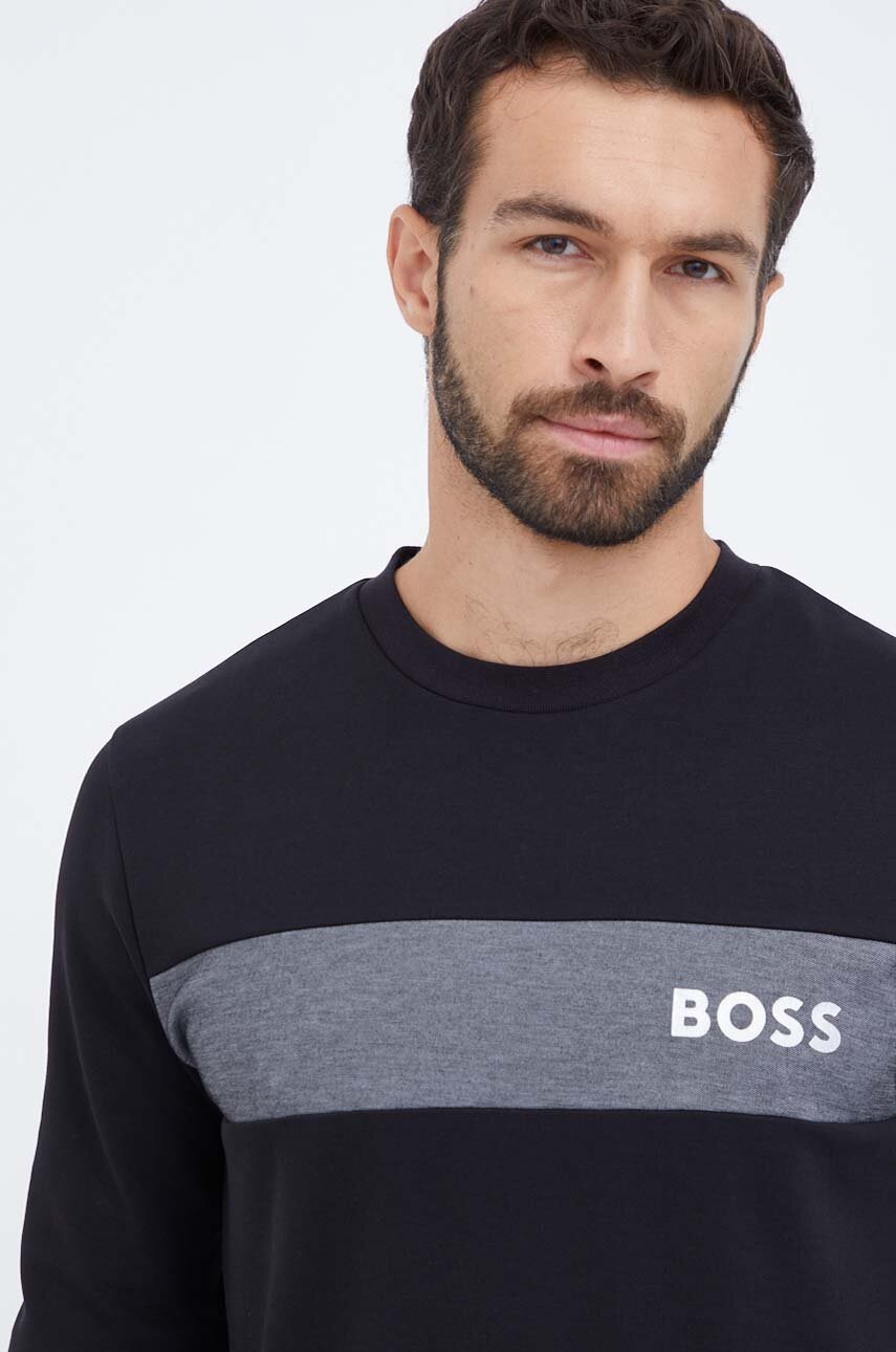 

Кофта лаунж BOSS колір чорний візерунок