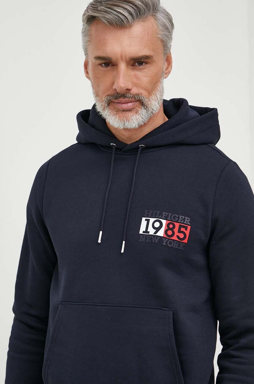 

Кофта Tommy Hilfiger чоловіча колір синій з капюшоном з принтом