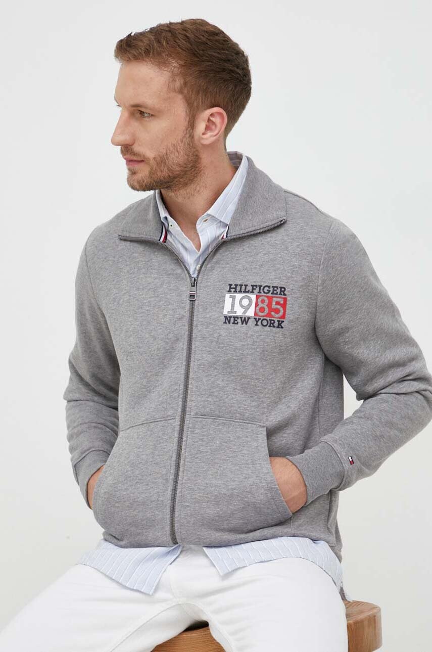 

Кофта Tommy Hilfiger чоловіча колір сірий з принтом