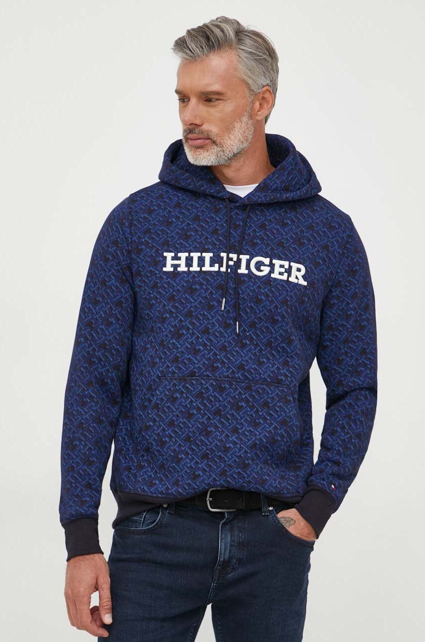 

Кофта Tommy Hilfiger чоловіча колір синій з капюшоном візерунок