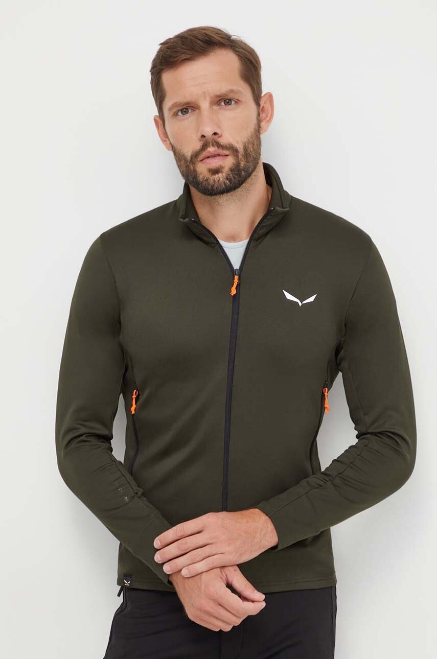 Salewa hanorac Puez Polarlite culoarea verde, neted