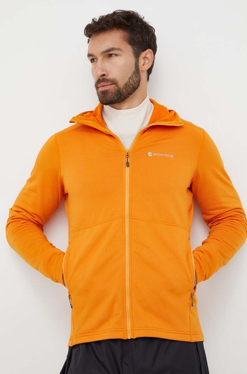 E-shop Sportovní mikina Montane Protium oranžová barva, s kapucí
