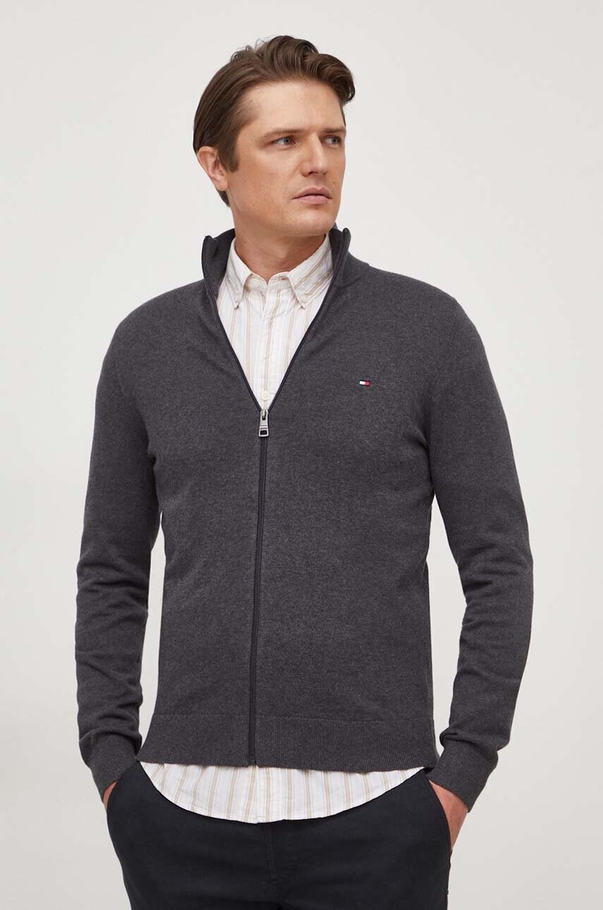 

Бавовняний кардиган Tommy Hilfiger колір сірий