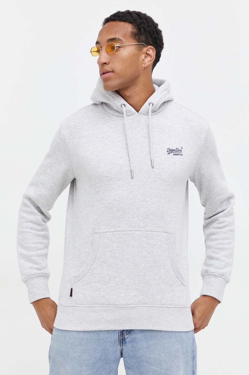 

Кофта Superdry мужская цвет серый меланж