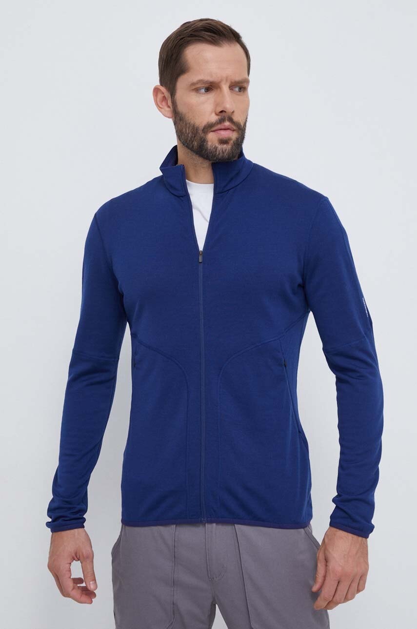 Sportovní mikina Icebreaker Merino 560 RealFleece™ Elemental II tmavomodrá barva - námořnická modř -