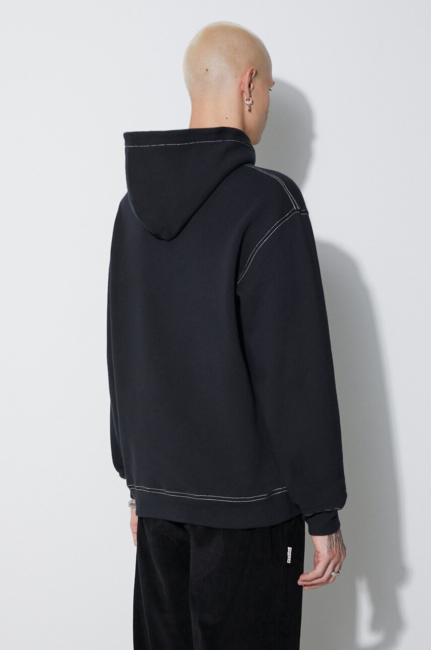 Βαμβακερή μπλούζα Taikan χρώμα μαύρο, με κουκούλα TH0006.BLKCST φωτογραφία