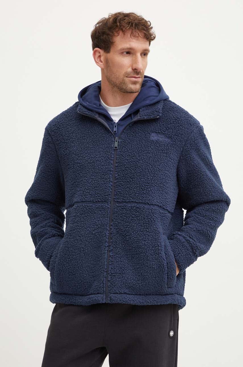 Jack Wolfskin hanorac fleece Felslicht culoarea verde, neted, 1711151 Jack Wolfskin hanorac fleece Felslicht culoarea verde, neted, 1711151