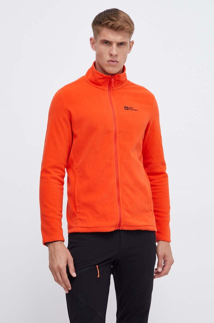 Jack Wolfskin hanorac Taunus culoarea rosu, neted