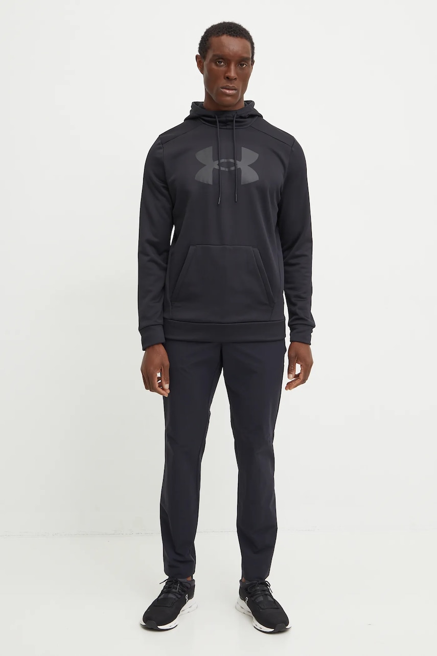 Кофта для тренинга Under Armour цвет чёрный с капюшоном с принтом Кофта для тренинга Under Armour цвет чёрный с капюшоном с принтом