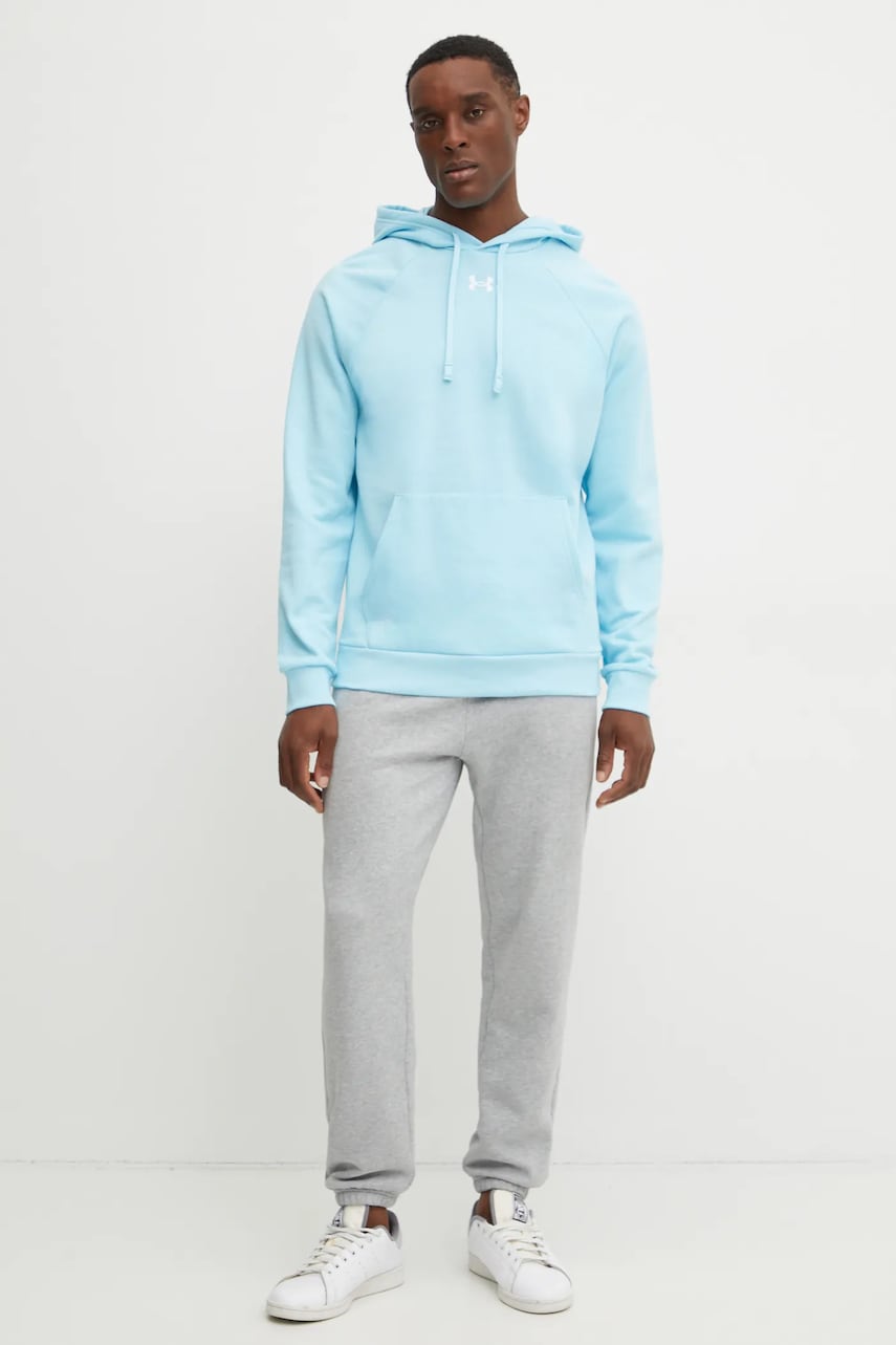 Кофта Under Armour Rival Fleece мужская с капюшоном однотонная 1379757 Кофта Under Armour Rival Fleece мужская с капюшоном однотонная 1379757