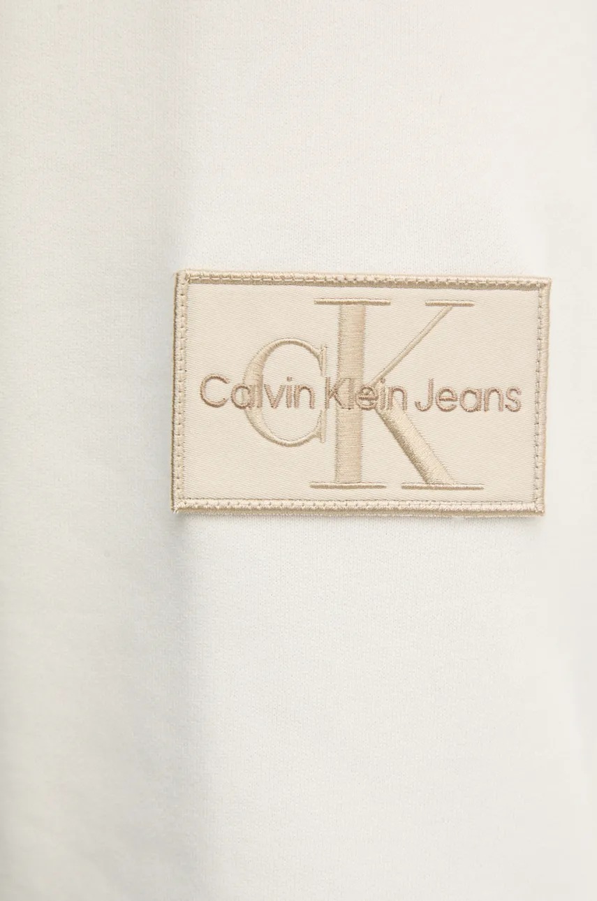 Бавовняна кофта Calvin Klein Jeans чоловіча колір білий однотонна J30J323426 