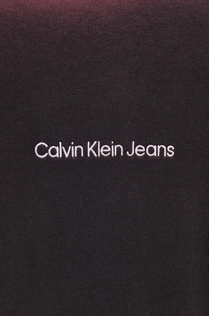 Bombažen Pulover Calvin Klein Jeans Moška, črna Barva