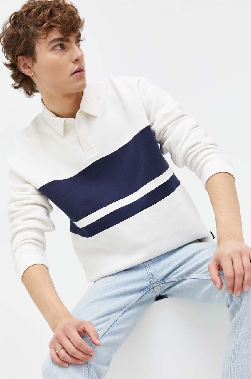 

Суичър Hollister Co. в бежово с десен, Бежов