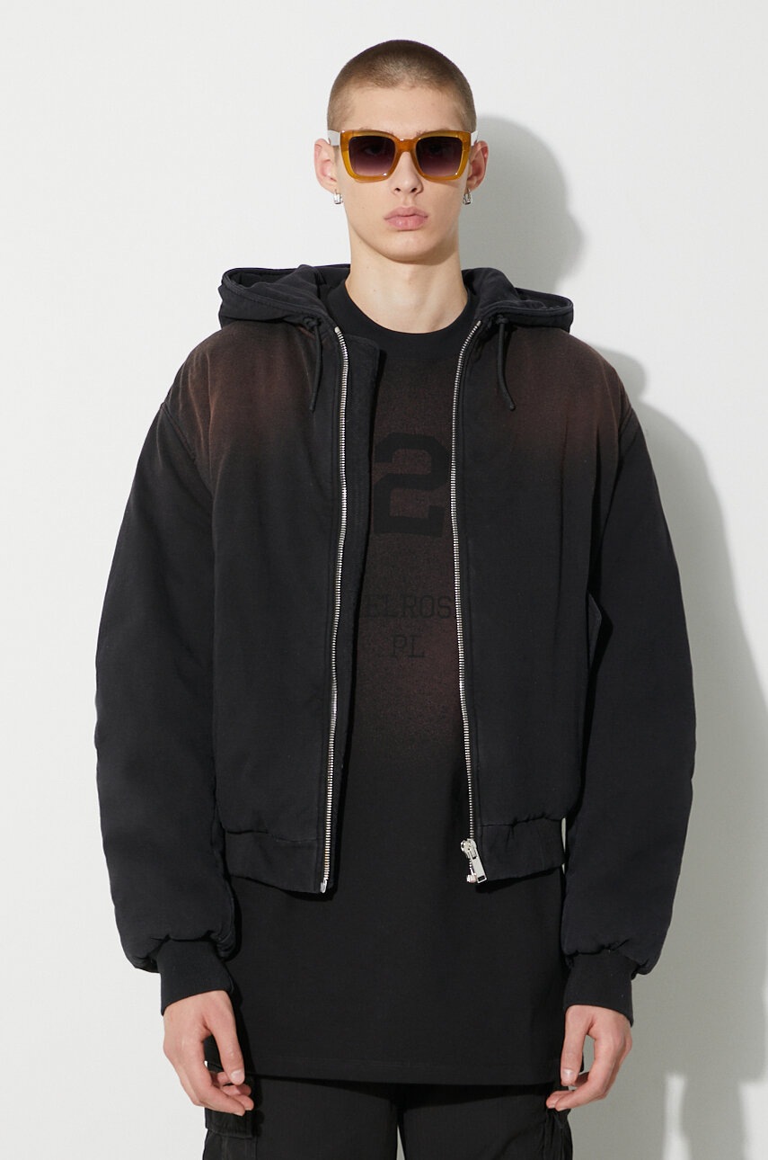 424 geacă bărbați, culoarea negru, de iarnă, 35424H09T 236511