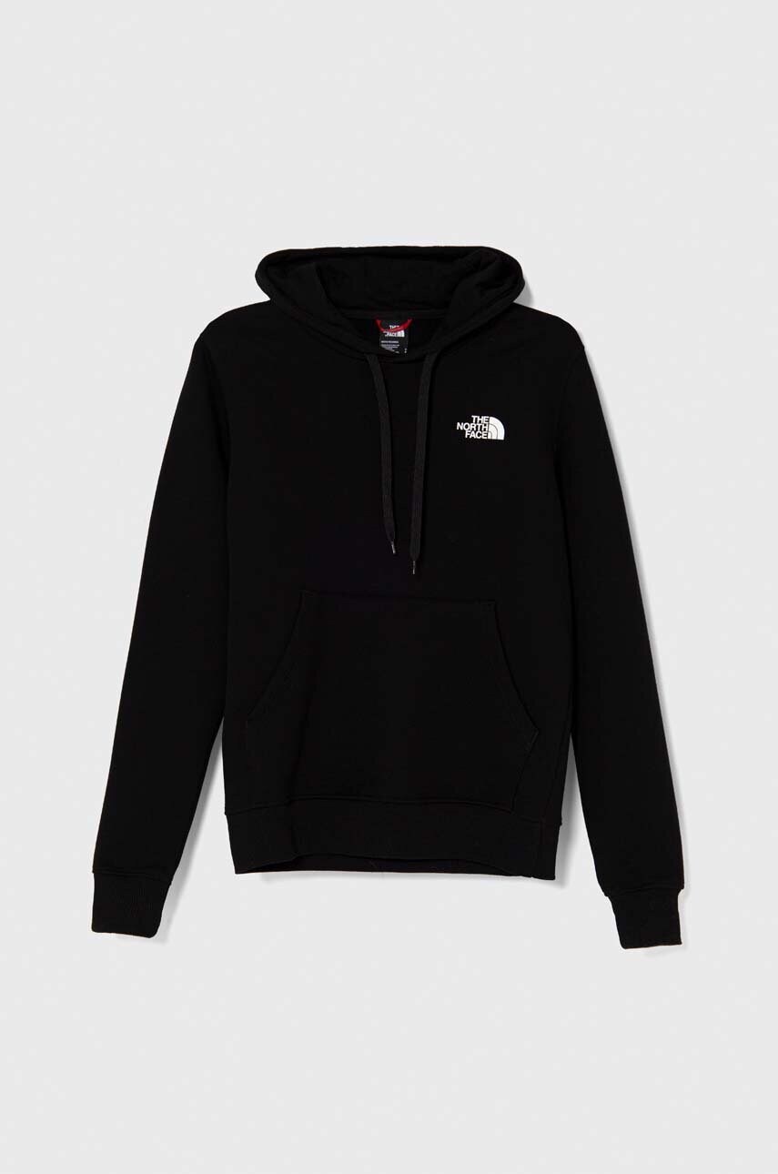 

Бавовняна кофта The North Face чоловіча колір чорний з капюшоном з принтом