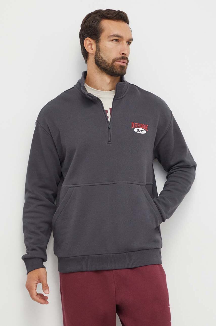 Βαμβακερή μπλούζα Reebok Classic χρώμα: γκρι φωτογραφία