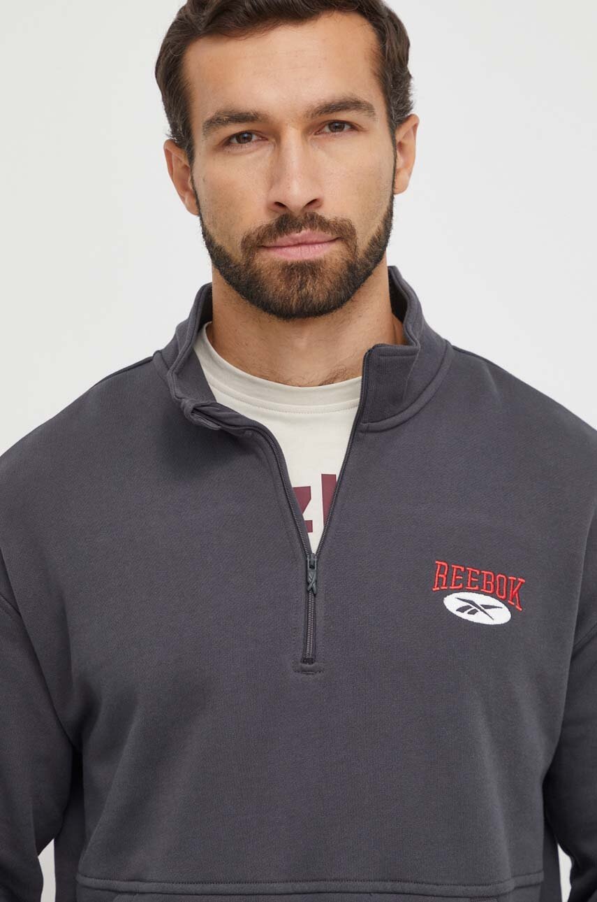 Βαμβακερή μπλούζα Reebok Classic χρώμα: γκρι φωτογραφία