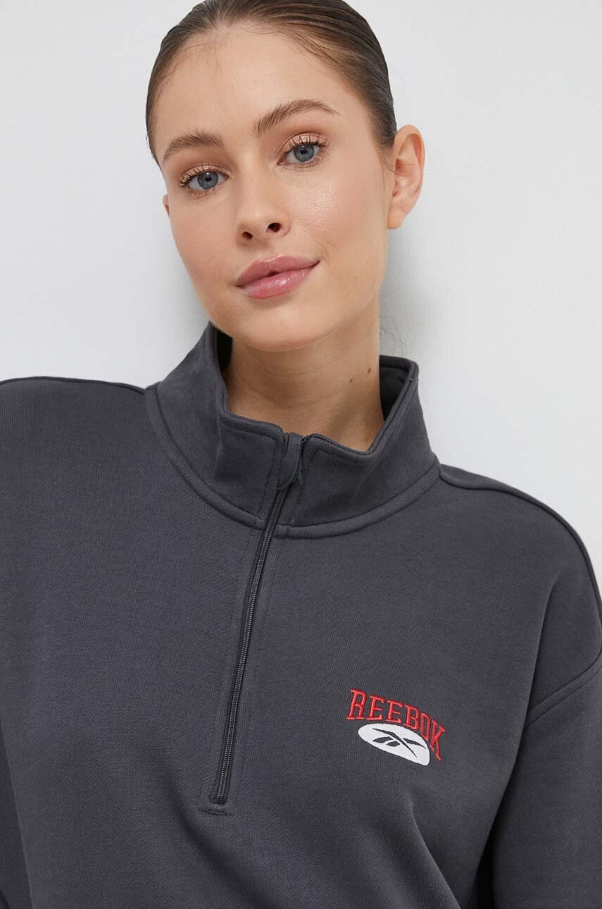 Βαμβακερή μπλούζα Reebok Classic χρώμα: γκρι φωτογραφία