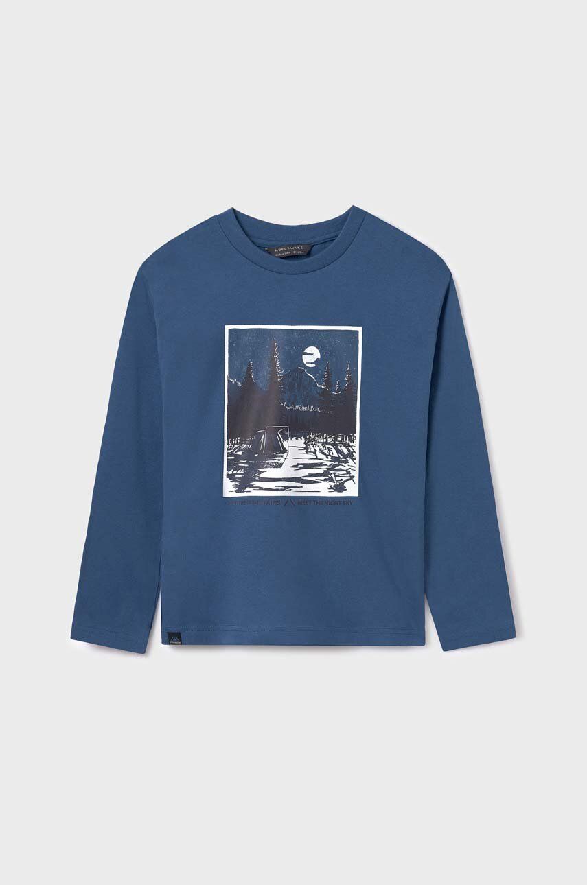 Хлопковый детский лонгслив Mayoral с принтом Хлопковый детский лонгслив Mayoral с принтом