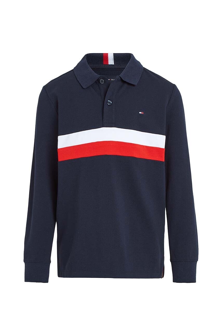 

Детский лонгслив Tommy Hilfiger цвет синий узорный