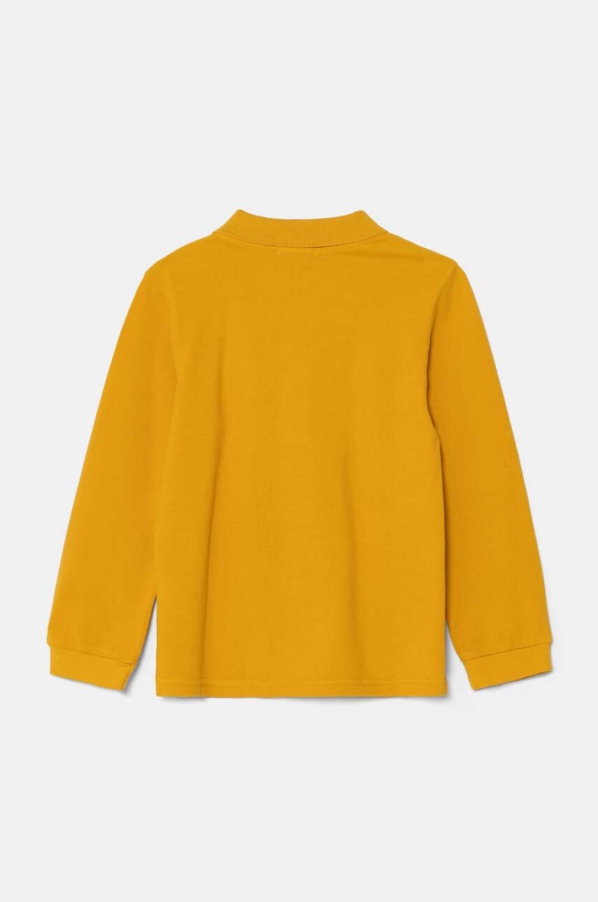 Хлопковый детский лонгслив United Colors of Benetton цвет красный однотонный Хлопковый детский лонгслив United Colors of Benetton цвет красный однотонный