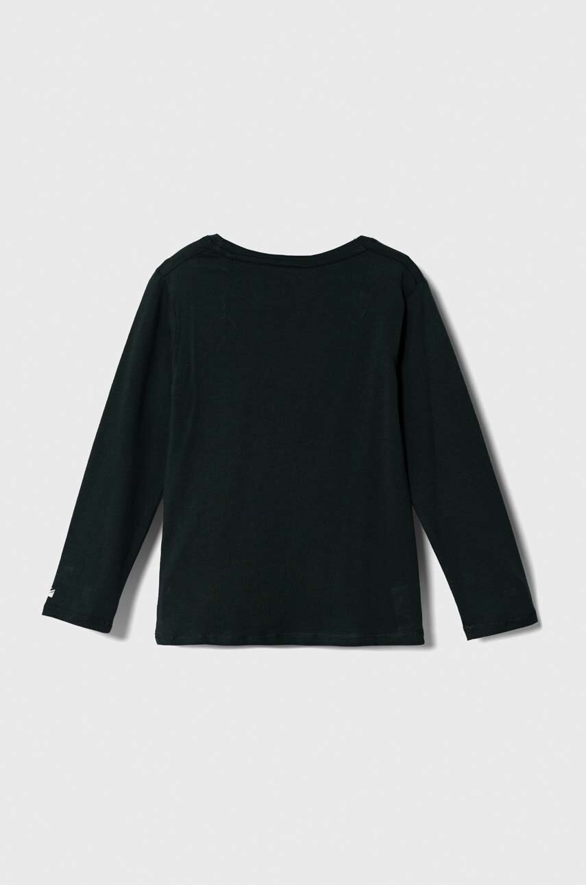 Хлопковый детский лонгслив Pepe Jeans цвет зелёный с принтом