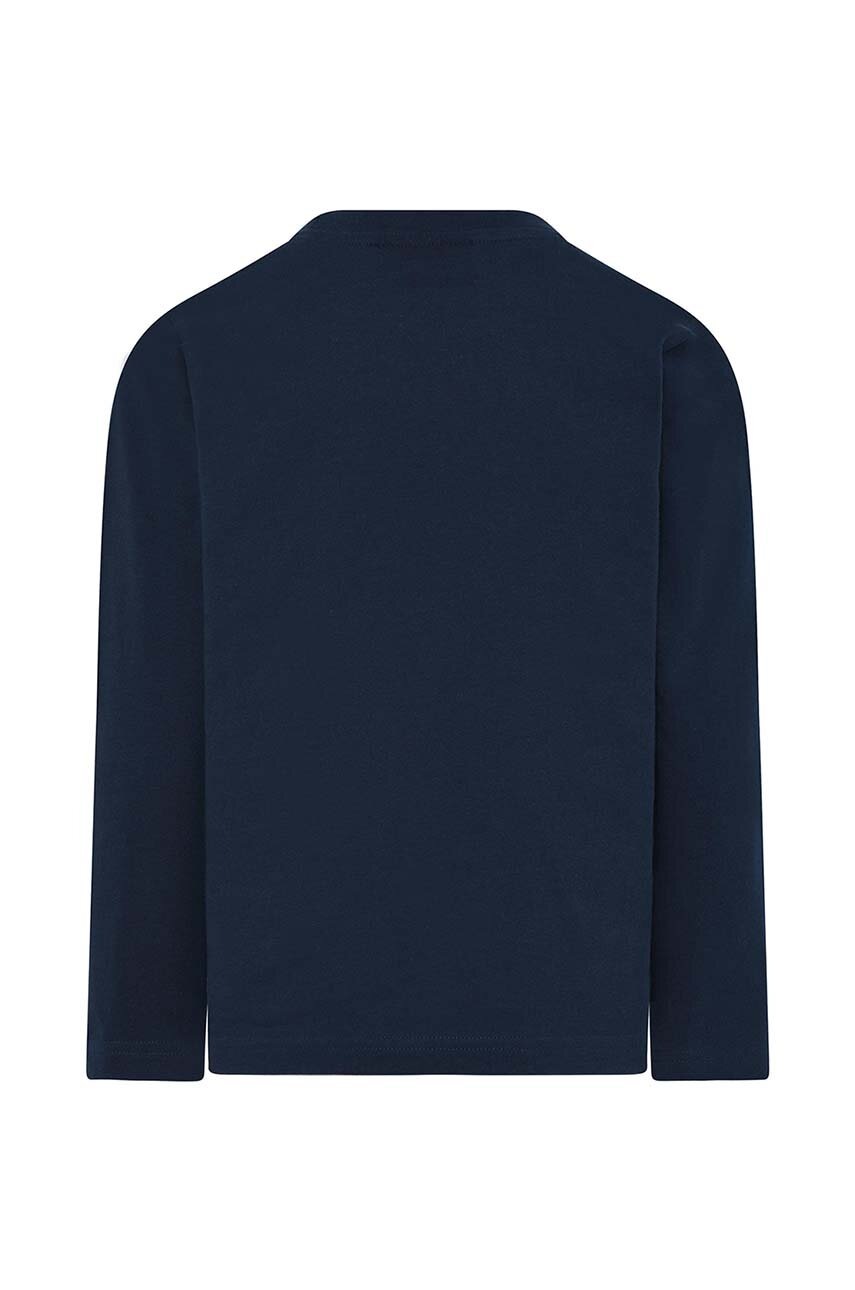 Хлопковый детский лонгслив Lego цвет синий с принтом