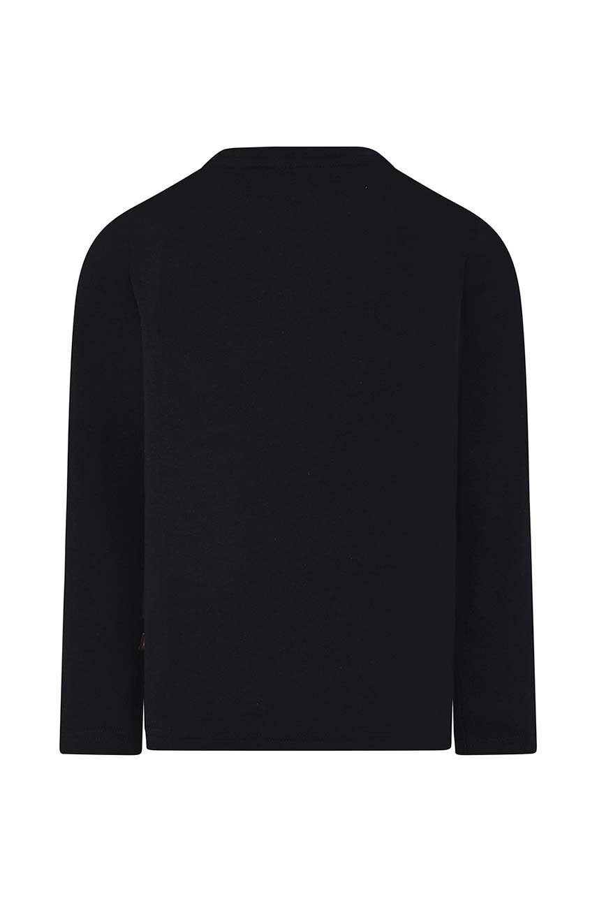 Хлопковый детский лонгслив Lego цвет чёрный с принтом