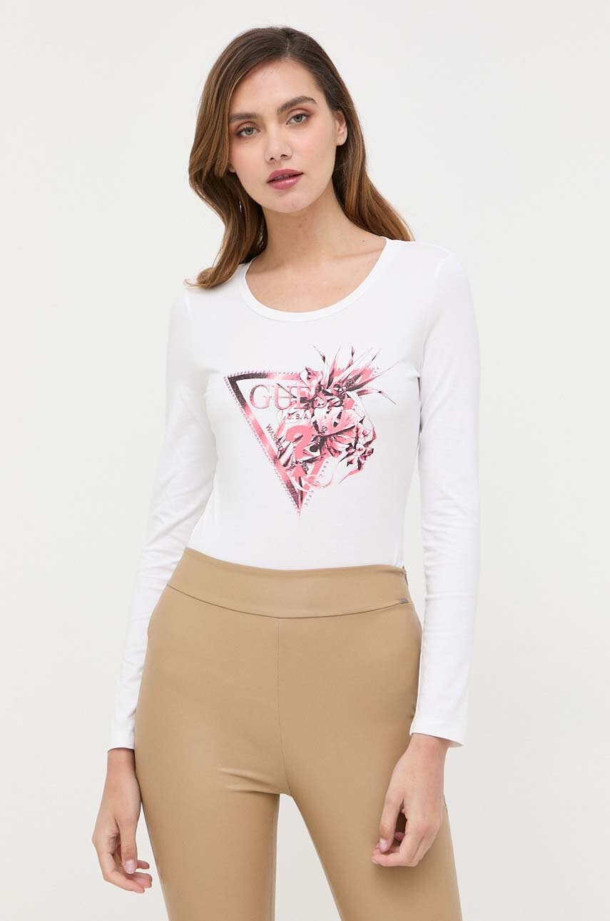 

Лонгслів Guess жіночий колір білий