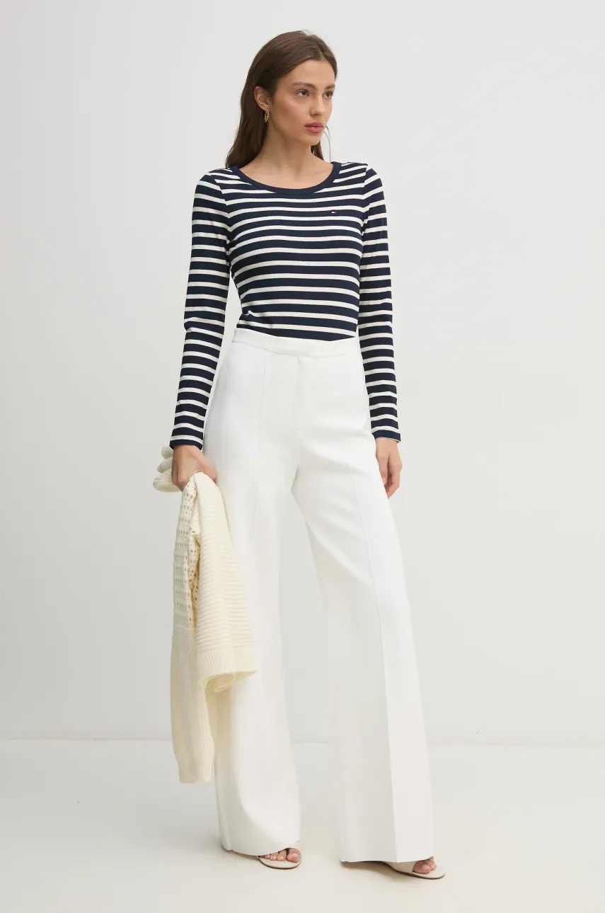 Лонгслив Tommy Hilfiger женский цвет синий WW0WW38869 Лонгслив Tommy Hilfiger женский цвет синий WW0WW38869