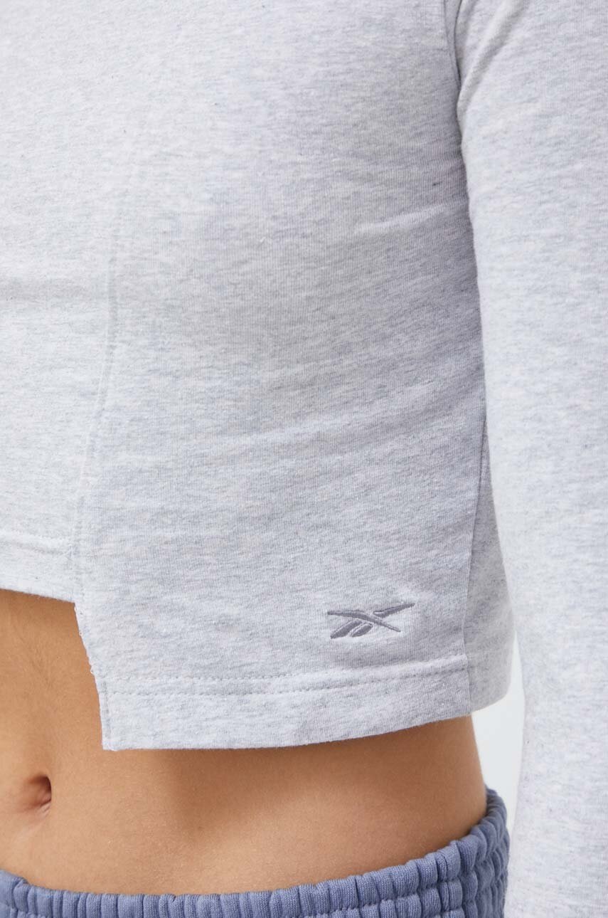 Longsleeve Reebok Classic χρώμα: γκρι φωτογραφία