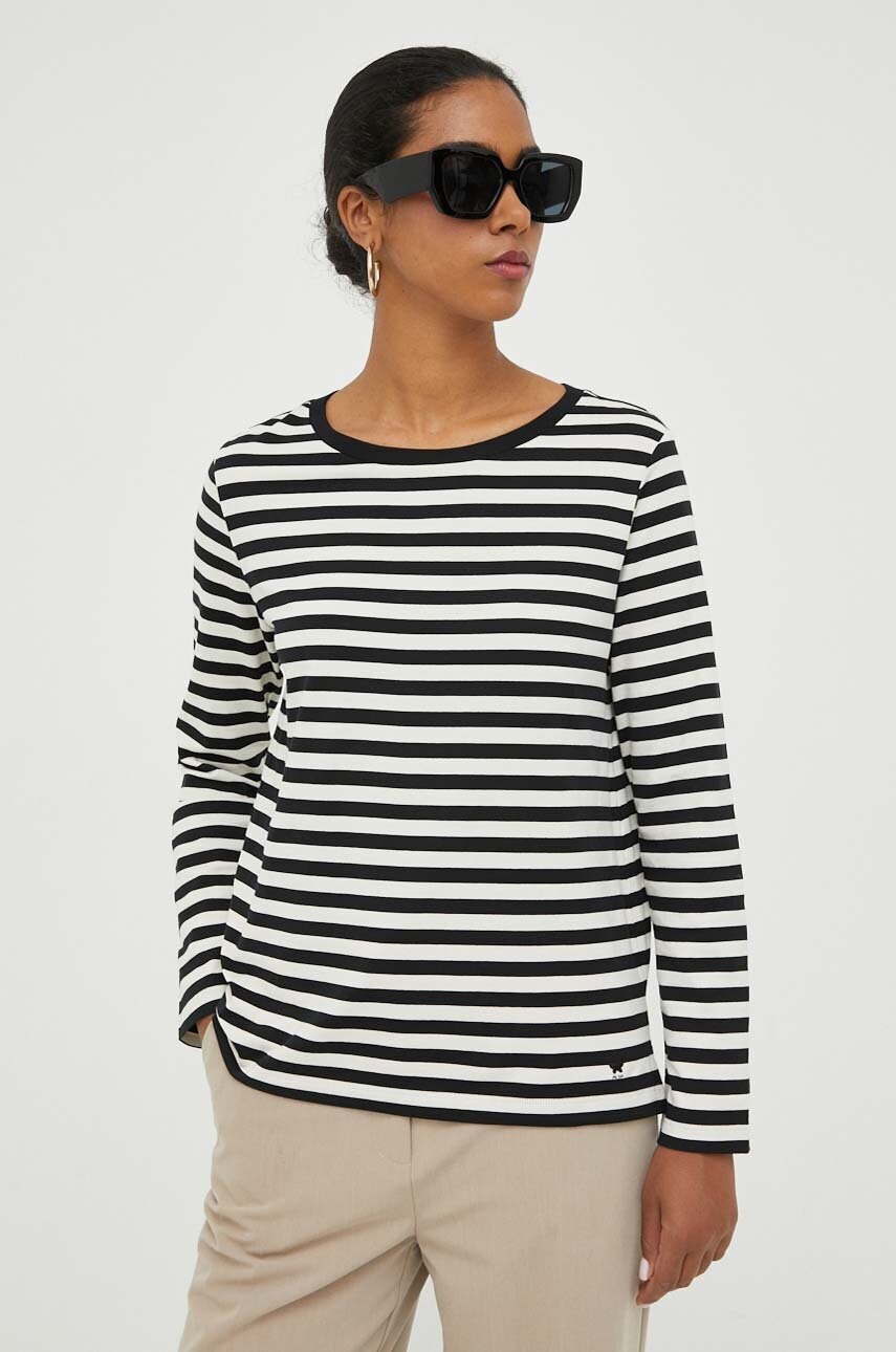 

Хлопковый лонгслив Weekend Max Mara цвет бежевый