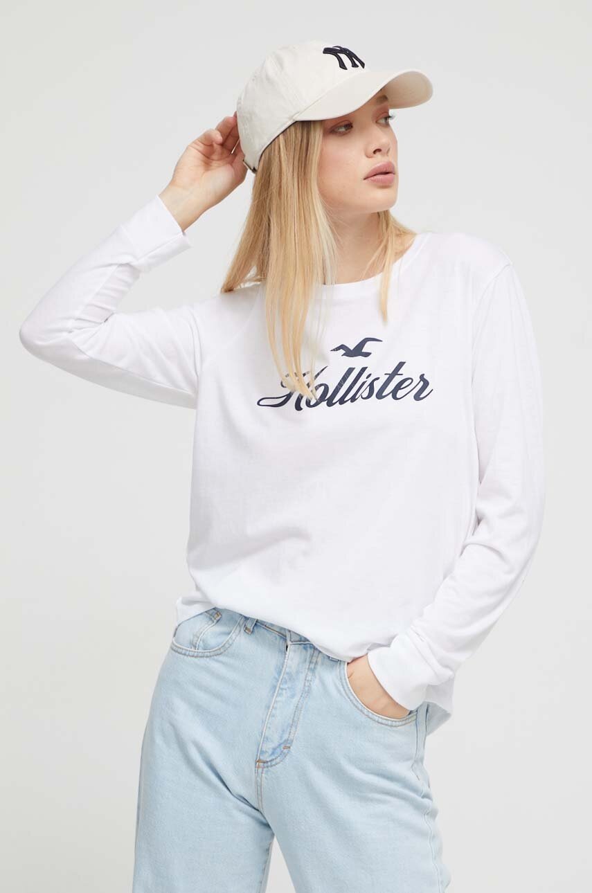 

Блуза с дълги ръкави Hollister Co. в бяло, Бял