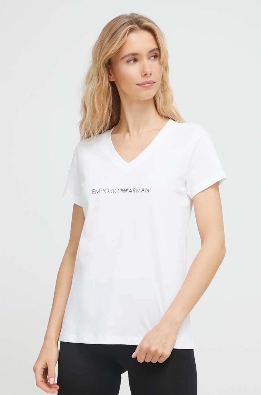 Bavlněné tričko Emporio Armani Underwear bílá barva - bílá -  100 % Bavlna
