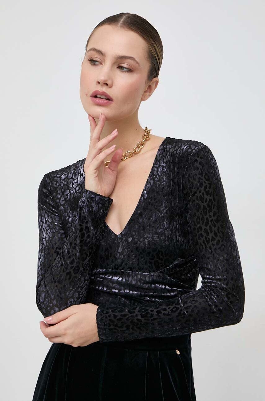 

Боді Guess колір чорний візерунок