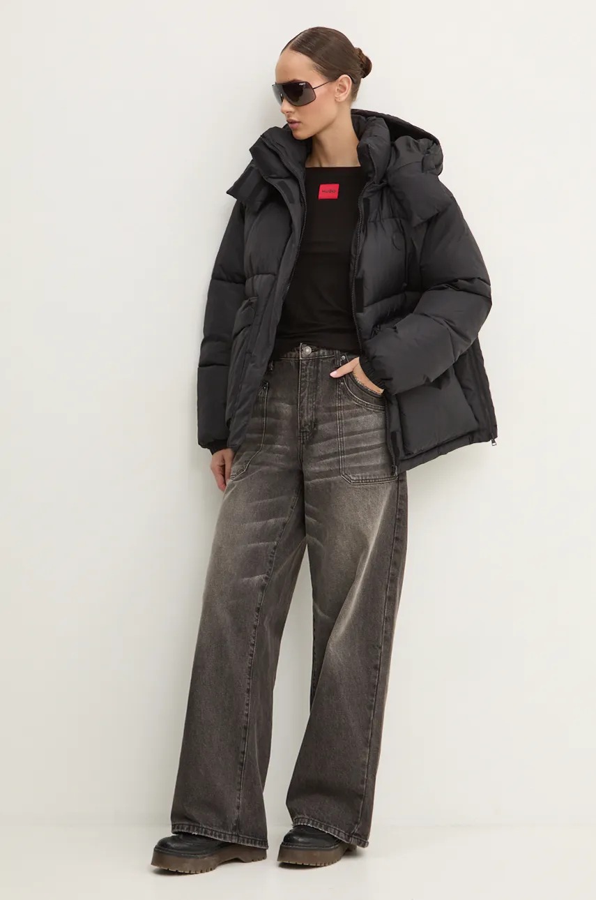 Лонгслив лаунж HUGO цвет чёрный