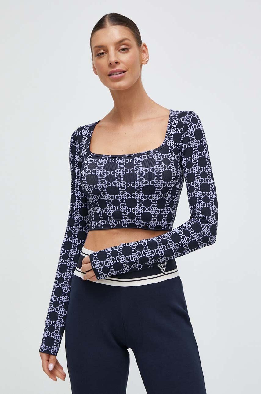 

Лонгслів Guess жіночий колір синій