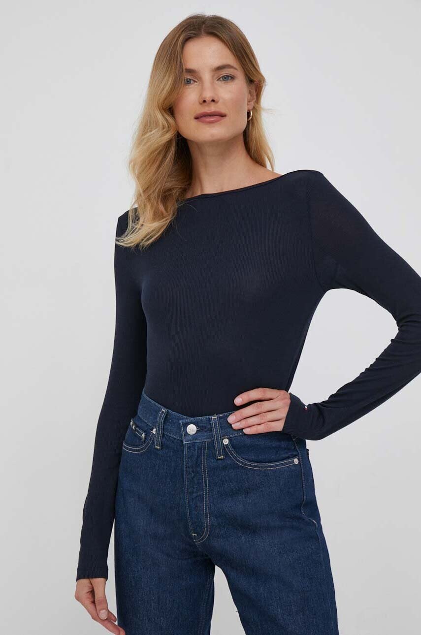 

Лонгслів Tommy Hilfiger жіночий колір синій