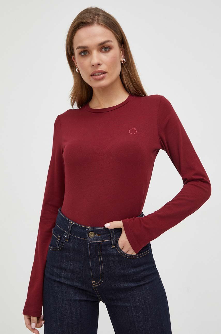 Trussardi longsleeve femei, culoarea bordo