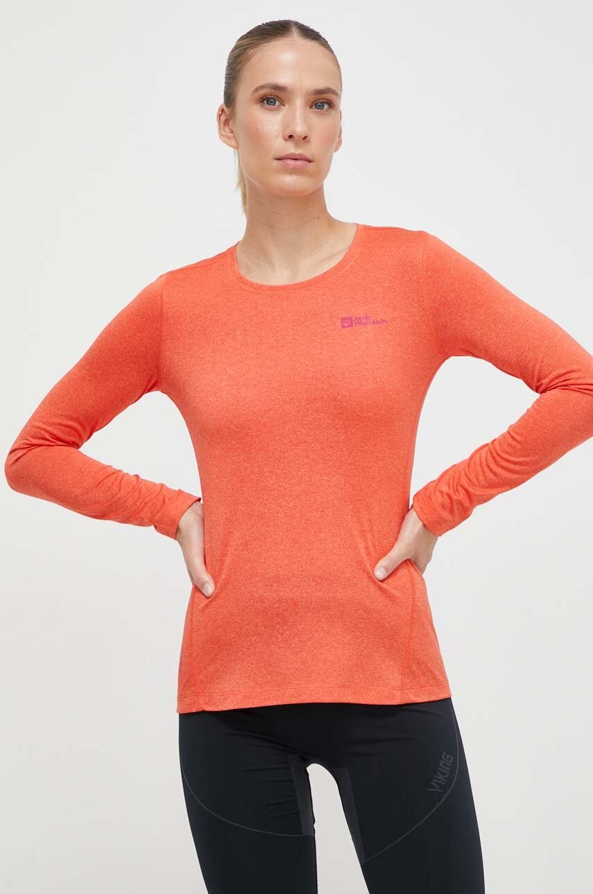 Jack Wolfskin Longsleeve Sport Sky Thermal Culoarea Portocaliu