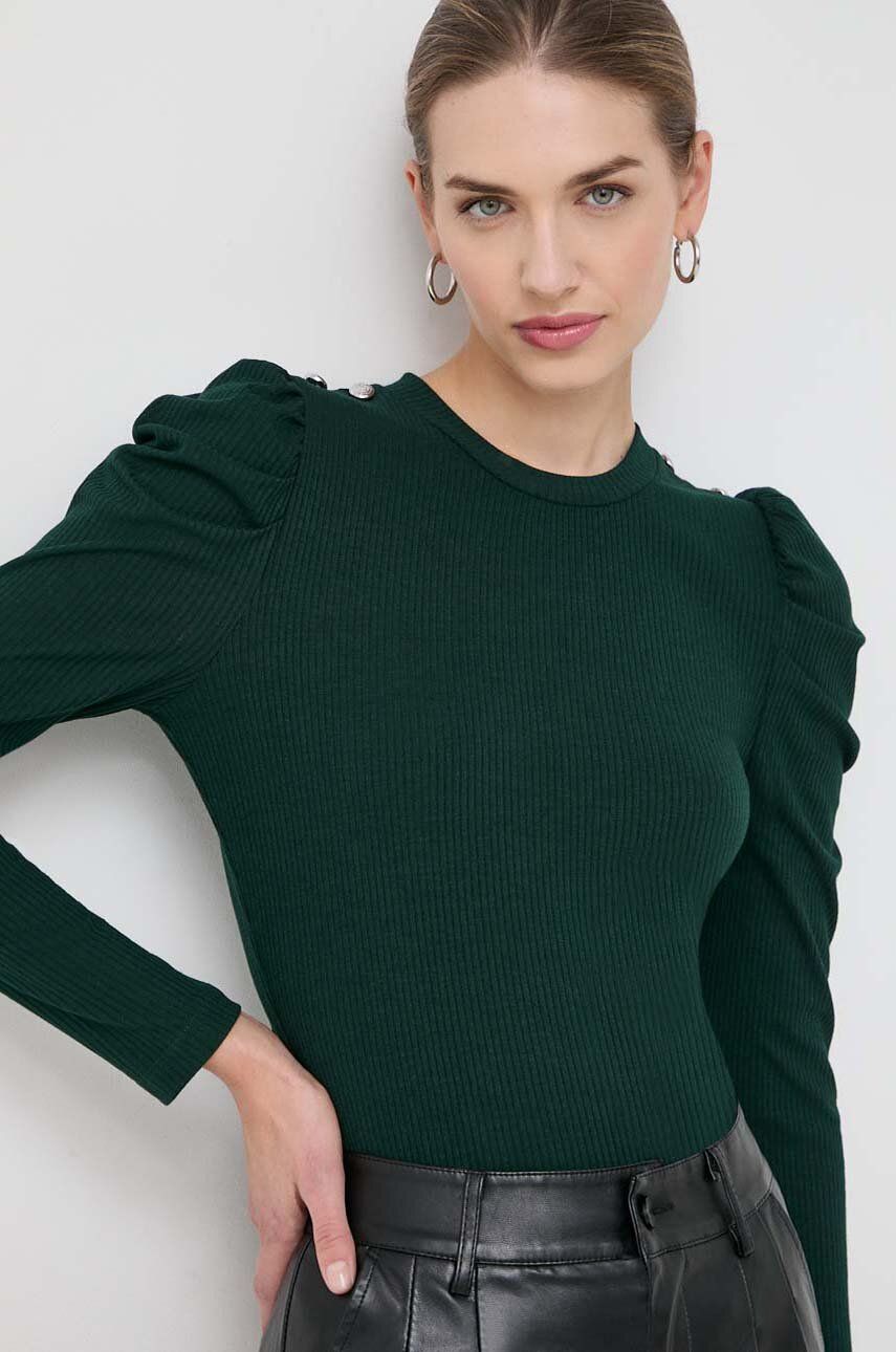 Tričko s dlouhým rukávem Morgan zelená barva - zelená - 67 % Polyester