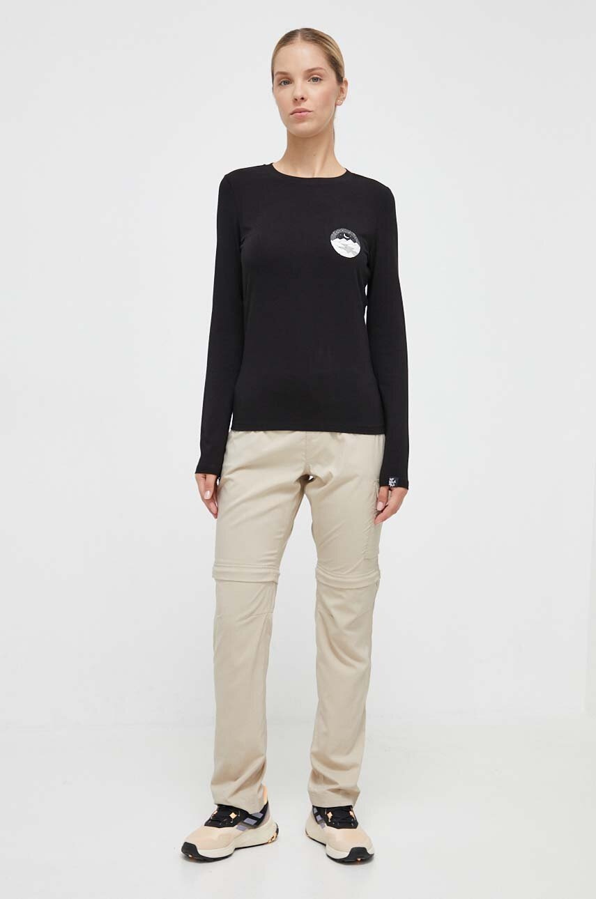 Αθλητικό μακρυμάνικο Viking Escalante χρώμα: μαύρο φωτογραφία