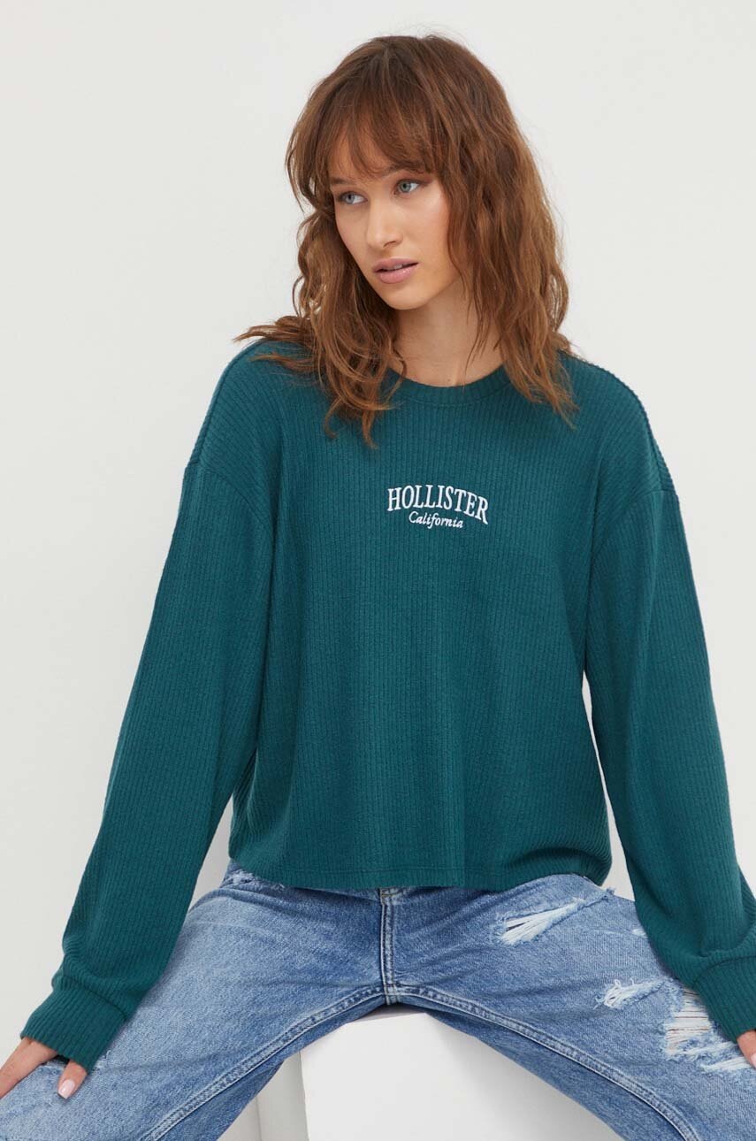 

Блуза с дълги ръкави Hollister Co. в зелено, Зелен