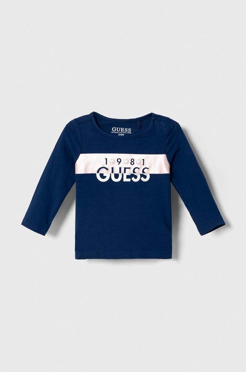 

Лонгслів для немовлят Guess колір синій