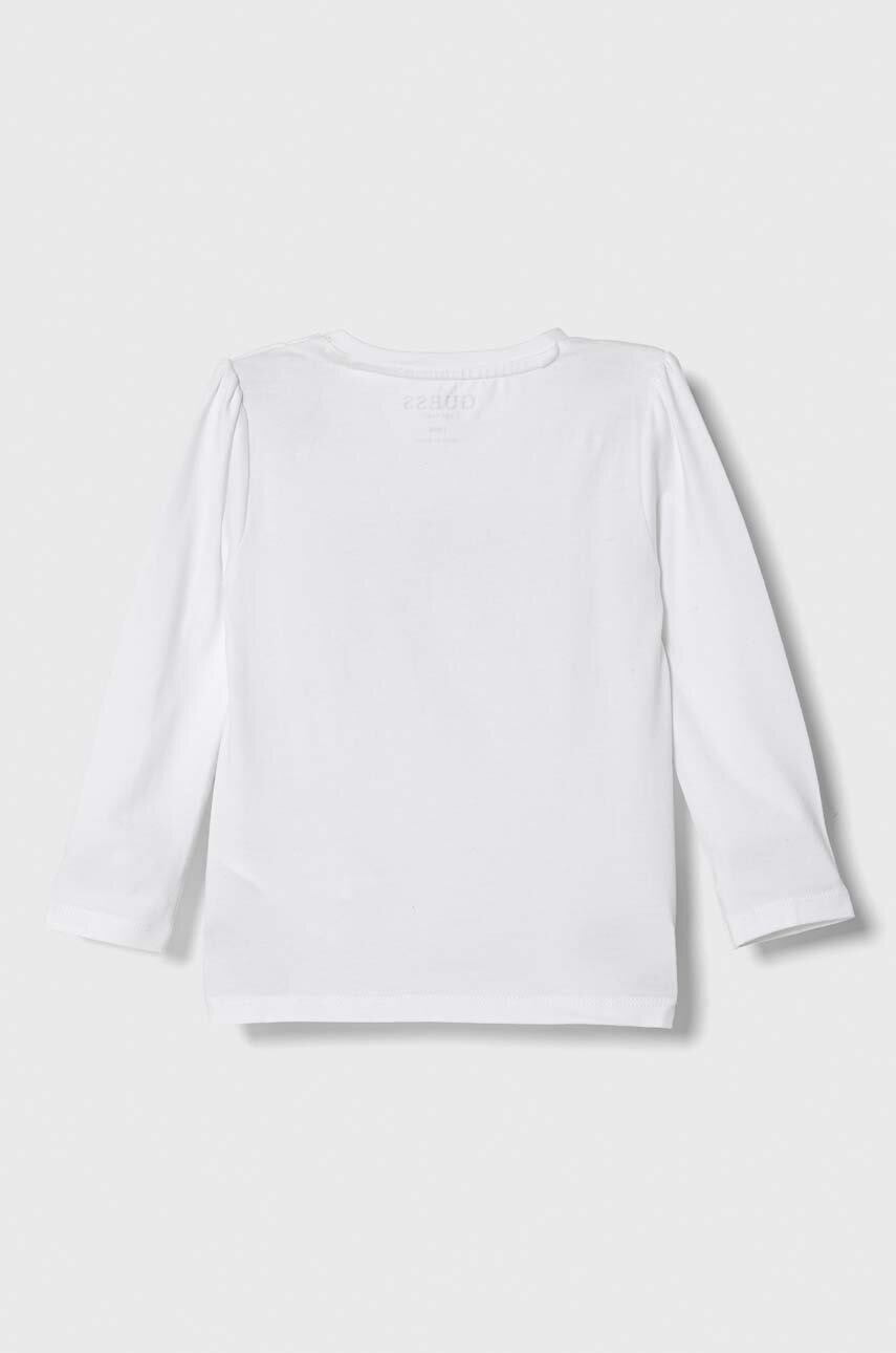 Детский лонгслив Guess цвет белый Детский лонгслив Guess цвет белый